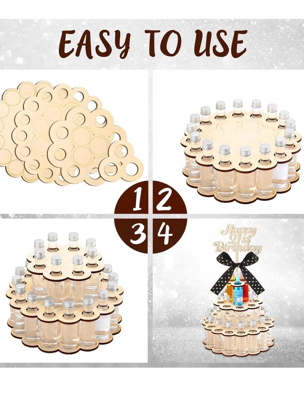 N/A wooden tiered